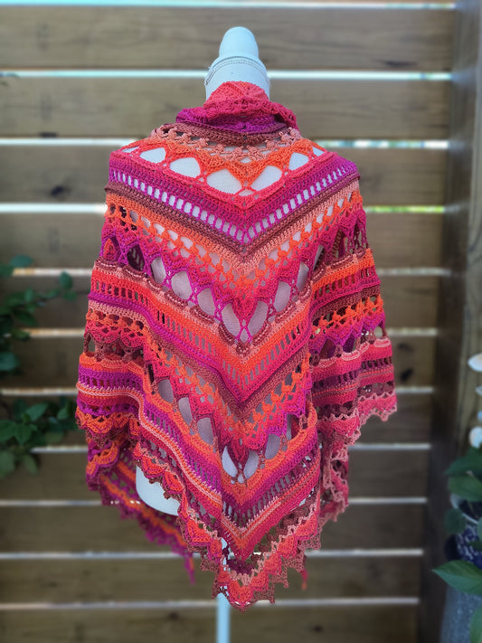 Handmade Pheonix Flame Prayer Shawl
