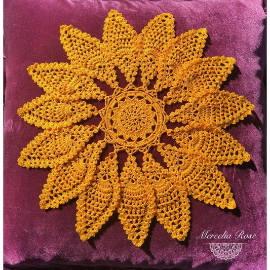 Solar Plexus Portal Mandala – Golden Sunburst Sacred Circle Crochet Pattern