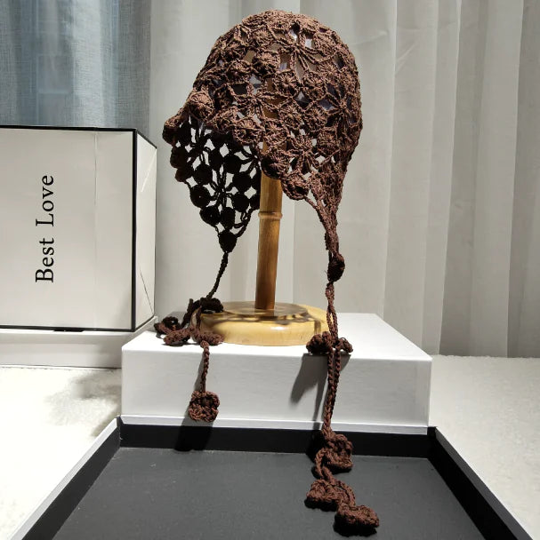 Handmade Cotton Crochet Ethnic Baotou Hat