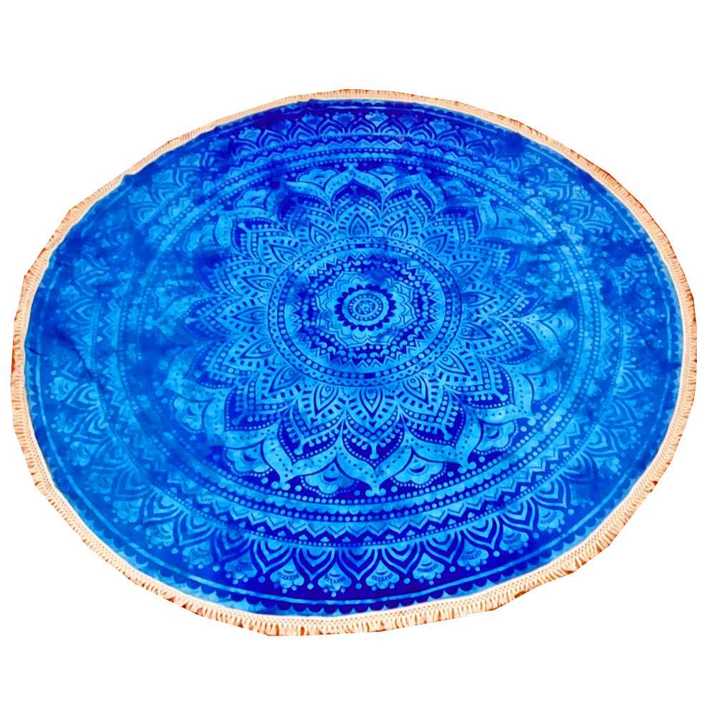 Blue Star Mandala Meditation Tapestry
