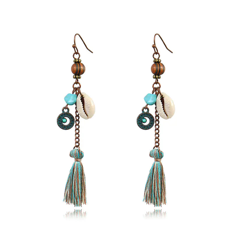 Woodland Tassel Drop Earrings