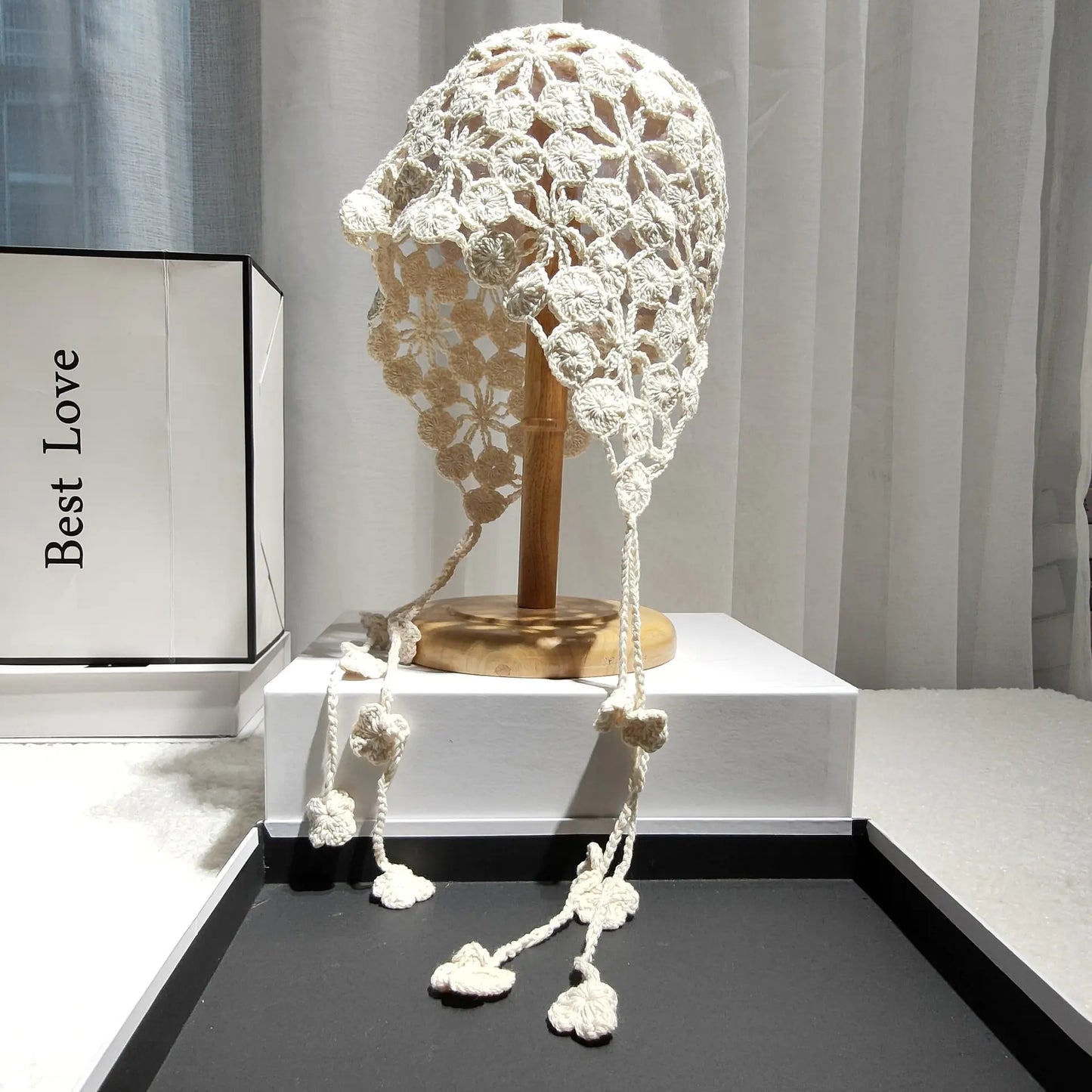 Handmade Cotton Crochet Ethnic Baotou Hat