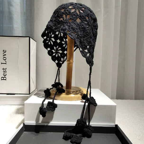 Handmade Cotton Crochet Ethnic Baotou Hat