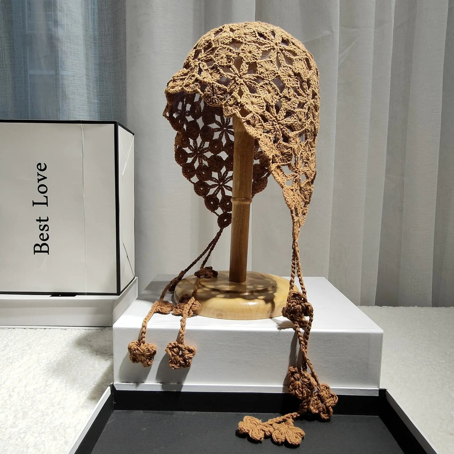 Handmade Cotton Crochet Ethnic Baotou Hat