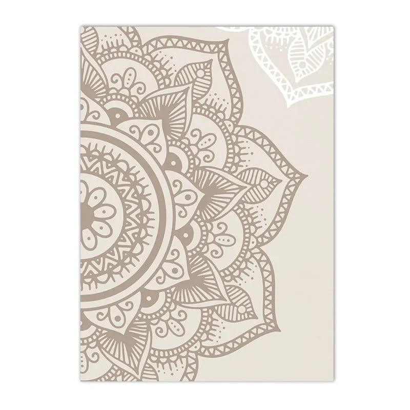 Islamic Floral Geometric Canvas Collection (Unframed)