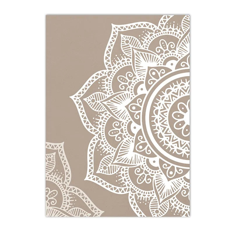 Islamic Floral Geometric Canvas Collection (Unframed)