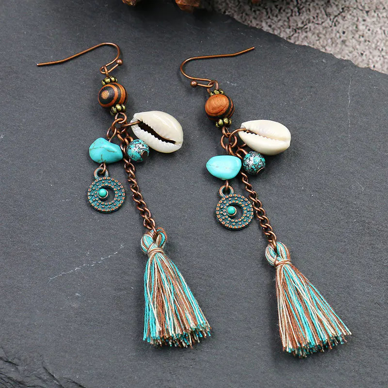 Woodland Tassel Drop Earrings