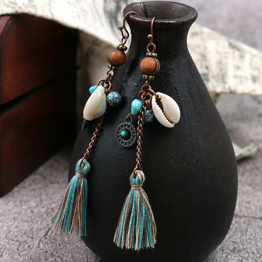 Woodland Tassel Drop Earrings