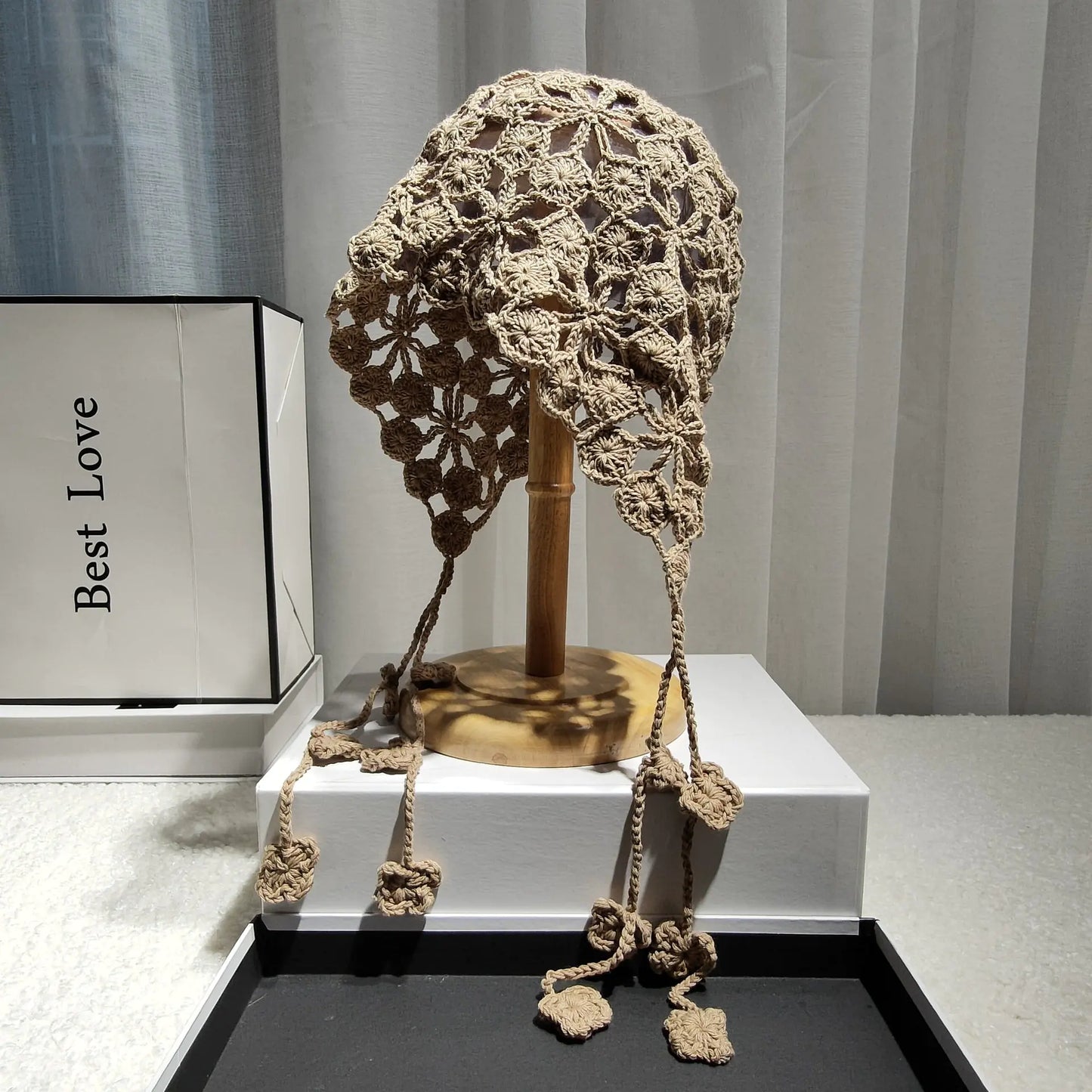 Handmade Cotton Crochet Ethnic Baotou Hat